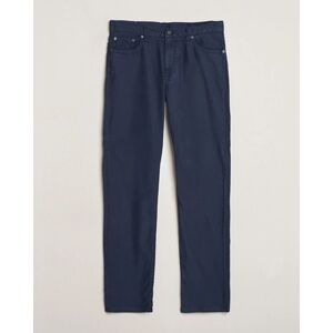 GANT Cotton/Linen 5-Pocket Trousers Marine men W36L32 Blå