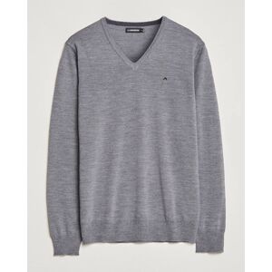 J.Lindeberg Lymann True Merino V-Neck Pullover Grey men S Grå