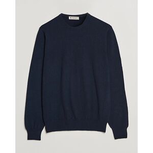 Piacenza Cashmere Cashmere Crew Neck Sweater Navy men 56 Blå