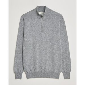 Piacenza Cashmere Cashmere Half Zip Sweater Light Grey men 48 Grå