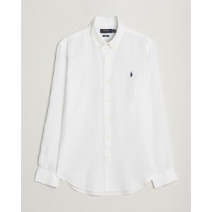 Polo Ralph Lauren Slim Fit Linen Button Down Shirt White men S Hvid