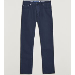 Jacob Cohën Bard Garment Dyed Gabardine Trousers Navy men W35 Blå