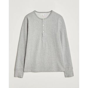 Merz b. Schwanen Classic Organic Cotton Henley Sweater Grey Mel men M Grå