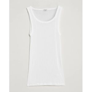 Zimmerli of Switzerland Ribbed Mercerized Cotton Tank Top White men M Hvid