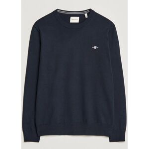 GANT Classic Cotton Crew Neck Evening Blue men S Blå