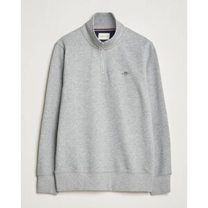 GANT Original Shield Half Zip Sweater Grey Melange men M Grå