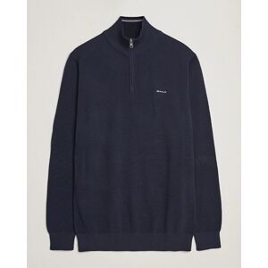 GANT Cotton Pique Half-Zip Sweater Evening Blue men M Blå