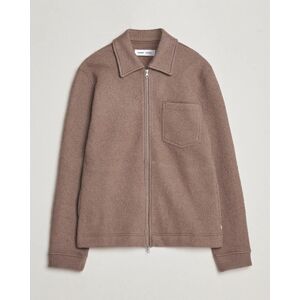 Samsøe Samsøe Hannes Boiled Wool Full Zip Fallen Rock men L Beige