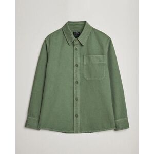 A.P.C. Basile Denim Overshirt Dark Green men M Grøn