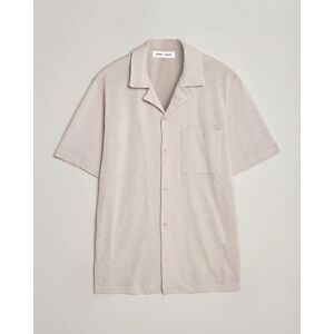 Samsøe Samsøe Samartin Cotton/Linen Short Sleeve Shirt Moonstruck men M Beige