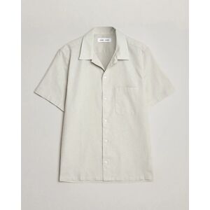 Samsøe Samsøe Avan Linen/Cotton Short Sleeve Shirt Moonstruck men M Grå