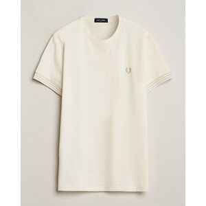 Fred Perry Striped Cuff Crew Neck T-Shirt Ecru men S Hvid