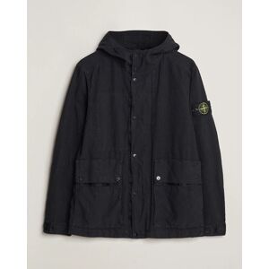 Stone Island Linen Nylon Hooded Jacket Black men L Sort