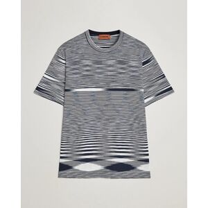 Missoni Space Dyed Knitted T-Shirt White/Navy men 48 Blå