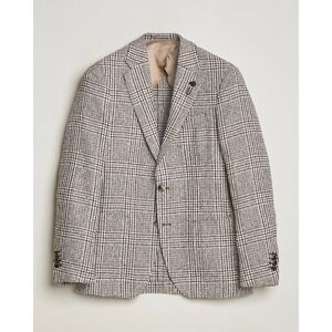 Lardini Checked Linen Blazer Brown men 52 Brun