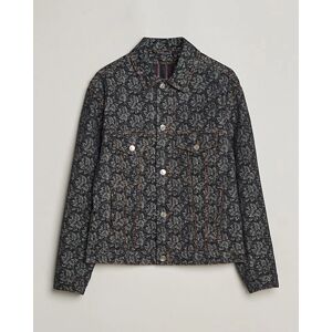 Etro Jacquard Denim Jacket Dark Blue men M Blå