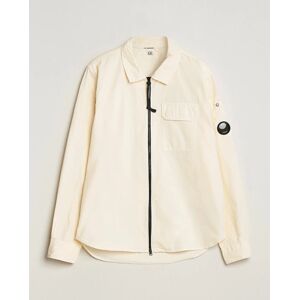 C.P. Company Garment Dyed Gabardine Zip Shirt Jacket Ecru men M Beige