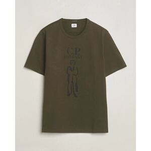 C.P. Company Mercerized Heavy Cotton Logo T-Shirt Army men L Grøn