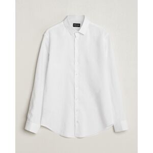 Giorgio Armani Slim Fit Linen Shirt White men S Hvid