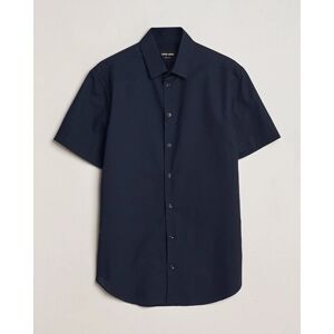 Giorgio Armani Short Sleeve Seersucker Shirt Navy men M Blå