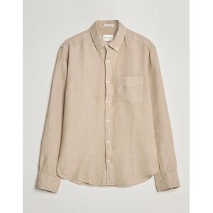 GANT Regular Fit Garment Dyed Linen Shirt Concrete Beige men M Beige