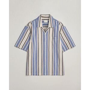 GANT Relaxed Fit Wide Stripe Short Sleeve Shirt Rich Blue men M Flerfarvet