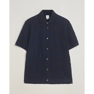 Paul Smith Floral Jacquard Short Sleeve Shirt Navy men M Blå