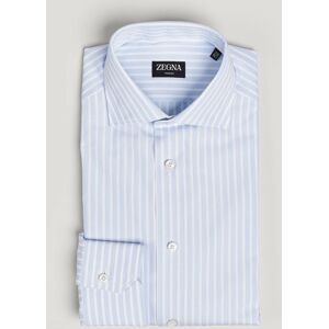 Zegna Slim Fit Dress Shirt Light Blue Stripe men 38 - S Hvid