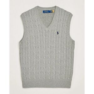 Polo Ralph Lauren Cotton Cable Vest Fawn Grey Heather men M Grå