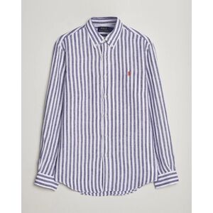 Polo Ralph Lauren Custom Fit Striped Linen Shirt Blue/White men S Blå