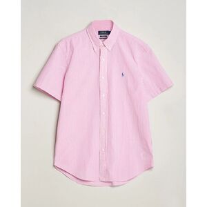 Polo Ralph Lauren Seersucker Short Sleeve Striped Shirt Rose/White men M Pink
