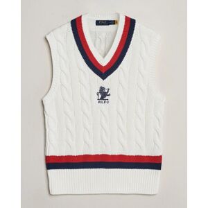 Polo Ralph Lauren Cotton Knitted Cricket Vest Deckwash White men S Hvid