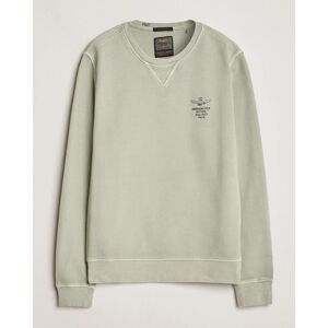 Aeronautica Militare Washed Crew Neck Sweatshirt Sage Green men M Grøn