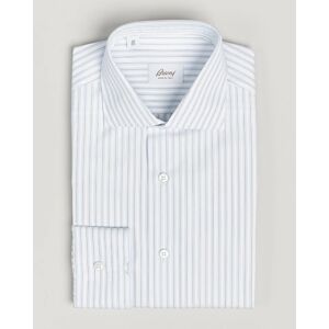 Brioni Slim Fit Dress Shirt Light Blue Stripe men 38 - S Hvid