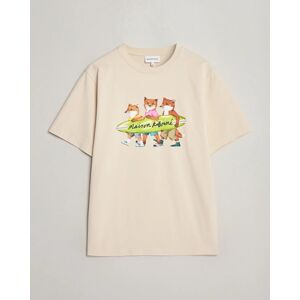 Maison Kitsuné Surfing Foxes T-Shirt Paper men M Beige