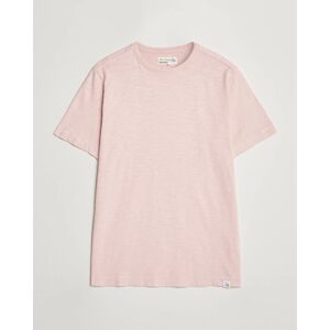 Merz b. Schwanen Organic Pima Cotton Slub Crew Neck T-Shirt Dusted Pin men S Pink