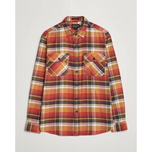 Pendleton Burnside Flannel Shirt Tan/Red Plaid men M Rød