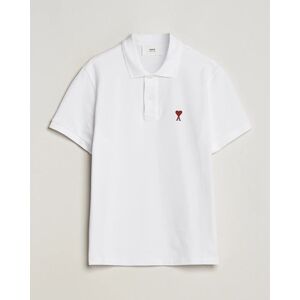 AMI Heart Logo Piquet Polo White men M Hvid