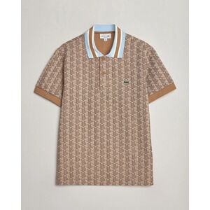 Lacoste Classic Fit Monogram Polo Croissant/Cookie men S Brun