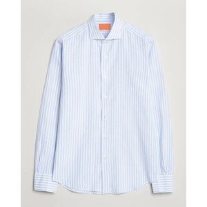 Grigio Washed Linen Shirt Light Blue Stripe men 41 - L Blå