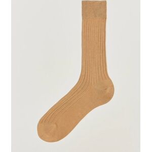 Bresciani Cotton Ribbed Short Socks Light Khaki men L-43/44 Beige