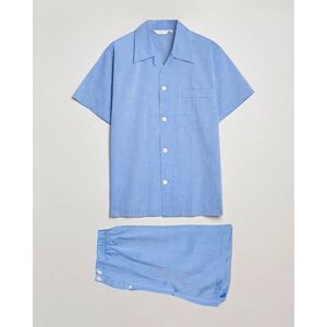 Derek Rose Shortie Cotton Pyjama Set Blue men S Blå