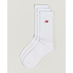 New Balance 3-Pack Patch Logo Socks White men L Hvid