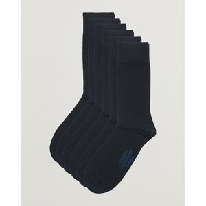 Amanda Christensen 6-Pack True Cotton Socks Dark Navy men One size Blå