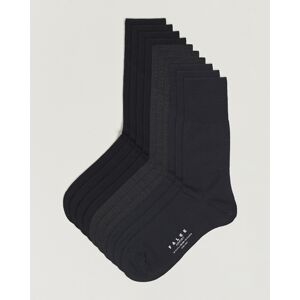Falke 10-Pack Airport Socks Black/Dark Navy/Anthracite Melange men One size Sort,Blå,Grå