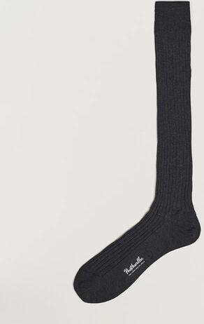 Pantherella Vale Cotton Long Socks Dark Grey men 10 (39) Grå