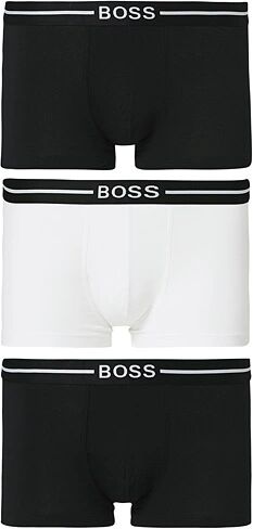 Boss 3-Pack Organic Cotton Trunk Boxer Shorts Black/White men XL Sort