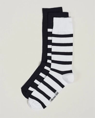 Armor-lux 3-Pack Loer Socks Navy/White men 44-46 Blå