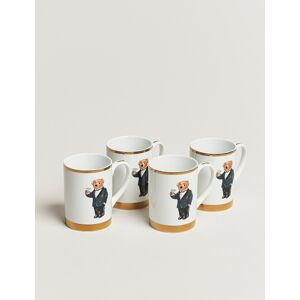 Ralph Lauren Home Thompson Bear Porcelain Mug Set 4pcs White/Gold men One size