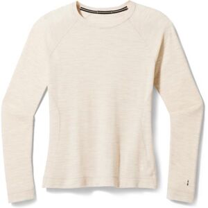 Smartwool Womens Thermal Merino Base Layer Crew, Almond Heather S Smartwool Womens Thermal Merino Base Layer Crew, Almond Heather S